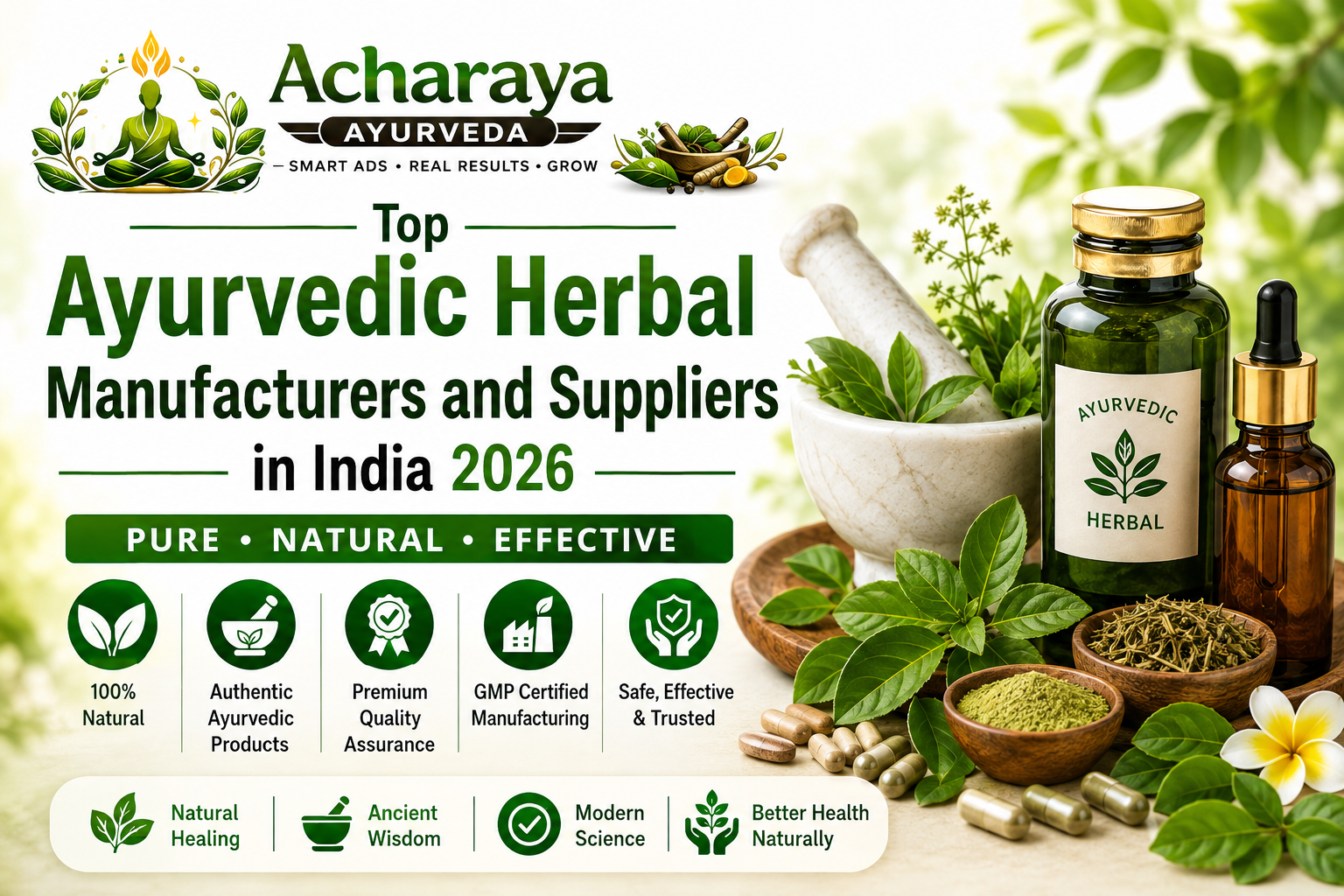 Top Ayurvedic Herbal Manufacturers and Suppliers in India 2026